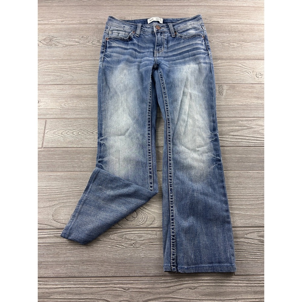 BKE Stella Slim Fit Low Rise Bootcut Jeans Medium Wash Denim 27 x 29.5